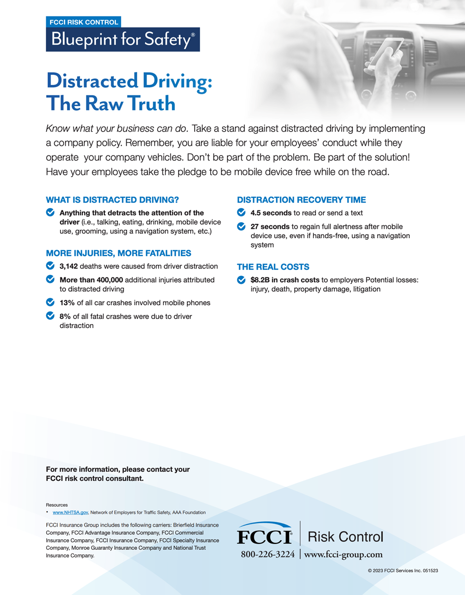Distracted Driving flyer