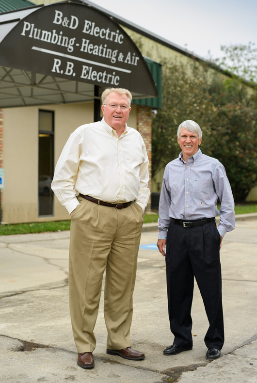 B&D Electric policyholder Robert Pendarvis and agent Cooper Hurst 
